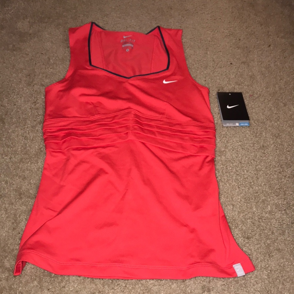 Neon Red Nike Work Out Tank